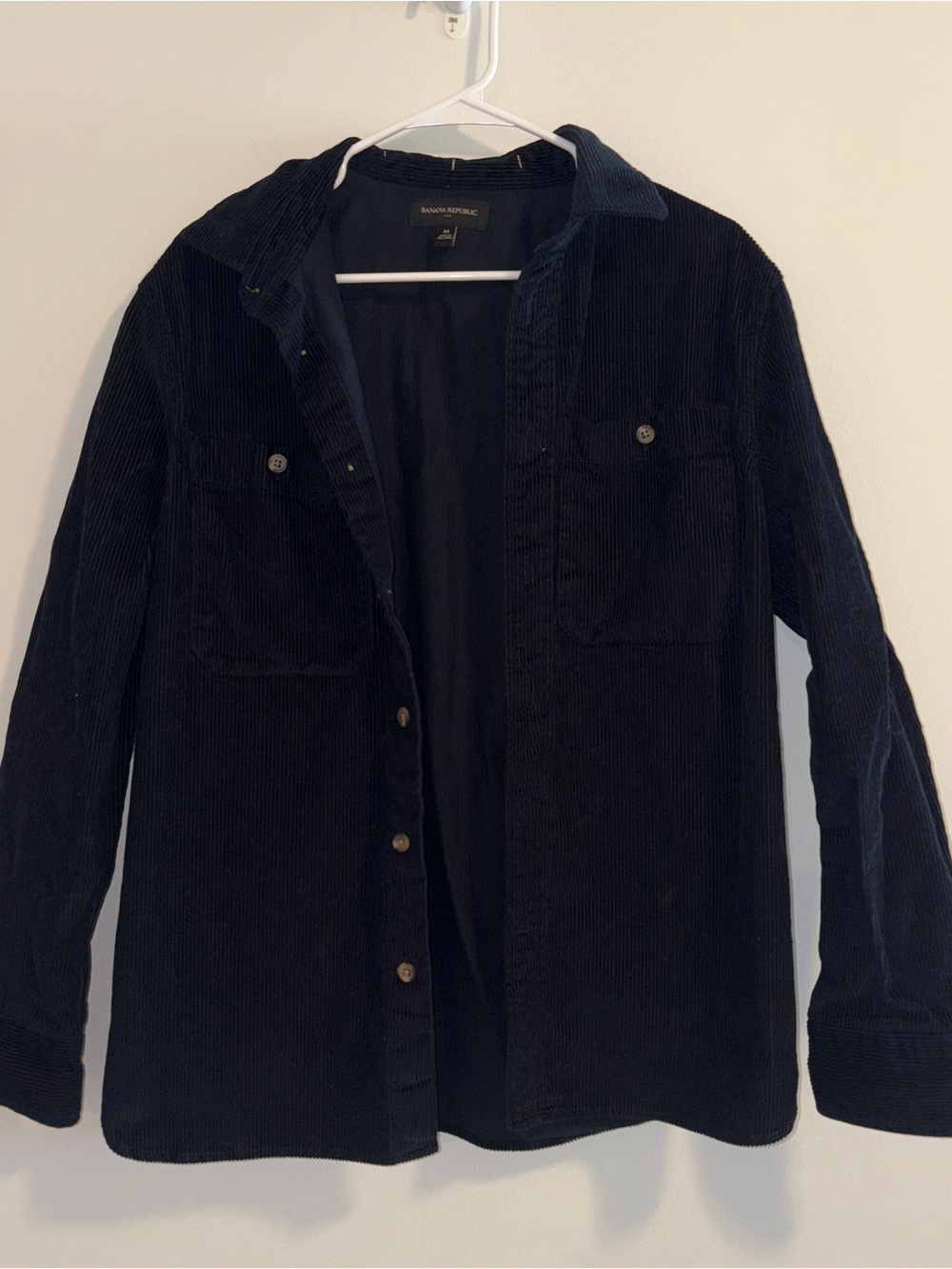 Men’s Deep Navy Banana Republic Corduroy Button Down Medium